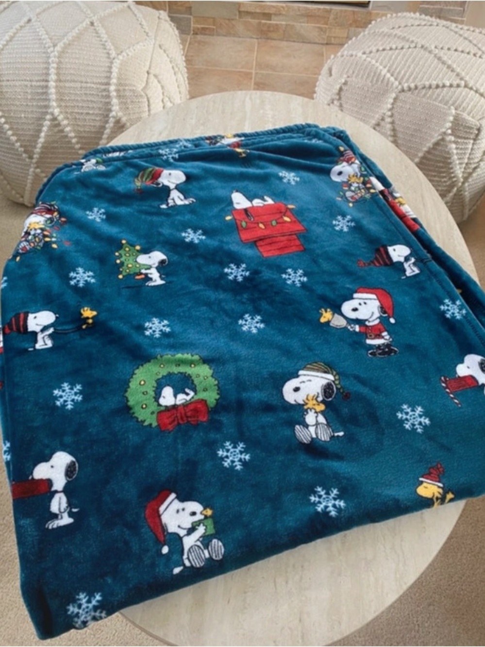 Snoopy Christmas blanket